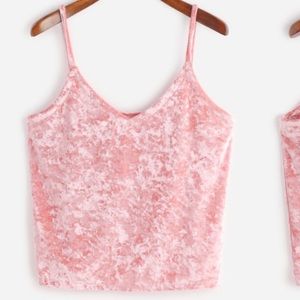 Pink Velvet Top